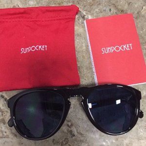 3 PAIRS NWB SUNPOCKET FOLDING SUNGLASSES II DARK TORTOISE summer sun bundle
